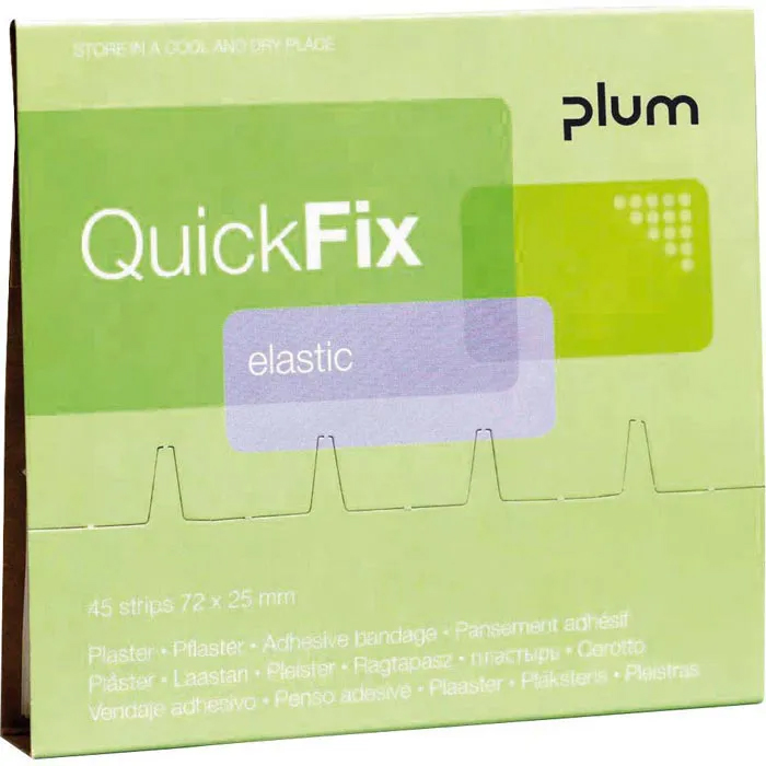 Plum QuickFix Nachfüllpack, detektierbare Pflasterstrips - Packung à 45 Pflaster