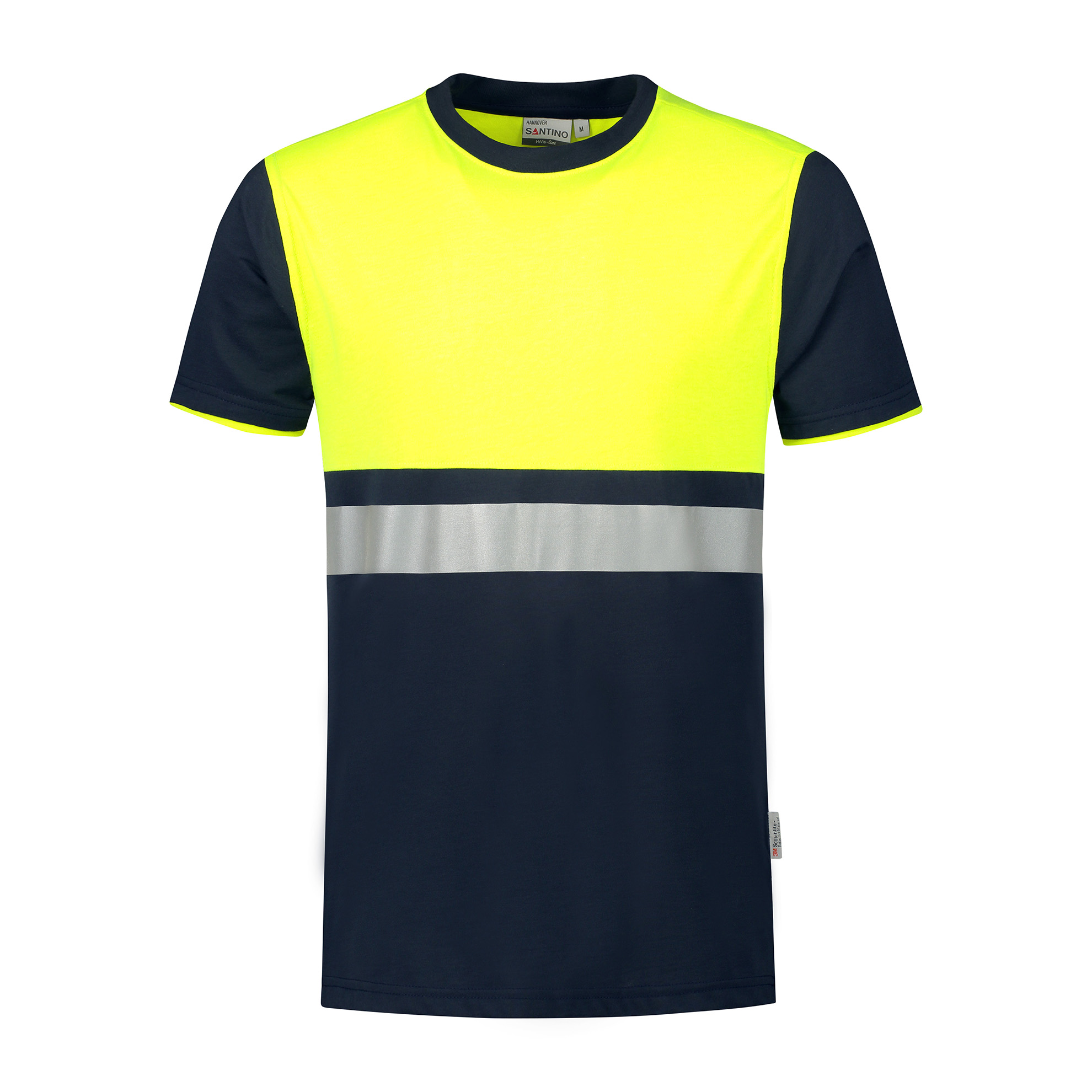 Santino T-Shirt Hannover Marineblau/Fluor Yellow Gr. M