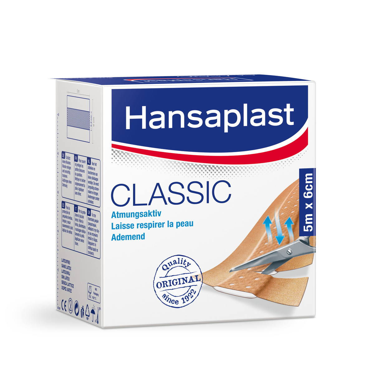 Hansaplast Classic Großpackung 5m x 6cm