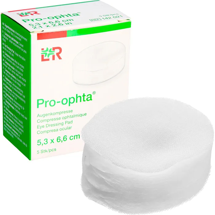 PRO-OPHTA® 5,3 x 6,6 cm Augenkompressen steril - Packung à 5 Stück