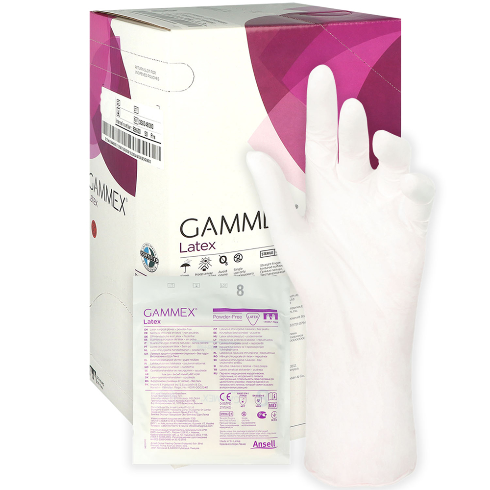 Gammex Latex OP-Handschuhe Gr. 7,5, Packung à 50 Paar